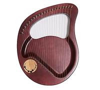 21 String Lyre Harp, Mahogany Solid Wood String Instrument, With Tuning Wrench, Spare String, English Instruction Manual, For Adults Kids Beginners Lovers (Color : Red)