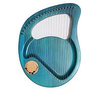 21 String Lyre Harp, Mahogany Solid Wood String Instrument, With Tuning Wrench, Spare String, English Instruction Manual, For Adults Kids Beginners Lovers (Color : Blue)