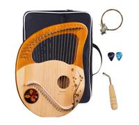21 Strings Lyre Harp Mahogany Instrument,With Tunning Wrench, Spare String, English Manual,Best Gift For Beginners Music Lovers Adult