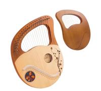 21 Strings Lyre Harp Mahogany Wooden Portable Miniature Harp Professional Stringed Musical Instrument For Beginner Gift