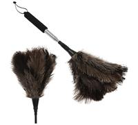 21 to 51 Inches Ostrich Feather Duster with Telescoping Handle, Fluffy Natural Genuine Feathers Ideal for Home Car Office Cleaning