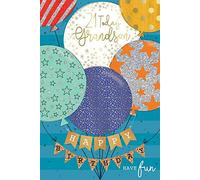 21 Today Grandson 21st Balloons & Stars Design Happy Birthday Card Lovely Verse