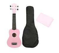 21 Ukulele Set with Lustrous Soft Strings Orchestral Instrument for Beginners and Kids with Complete Accessory Set (Rose)