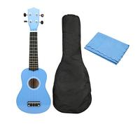 21 Ukulele Set with Lustrous Soft Strings Orchestral Instrument for Beginners and Kids with Complete Accessory Set (Blue)
