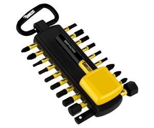 21 x SabreCut MRSCB01 78mm Magnetic Impact Bit Holder with 20 x 32mm Bits Phillips PH1 PH2 Pozidriv PZ1 PZ2 Torx T10 T15 T20 T25 T30 Hex HX H2 H2.5 H3 H4 H5 H6 H8 H10 Slotted SL4 Square Drive Adapter
