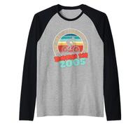 21 Year Old Cyclist. Born in 2005 21st Birthday Cycling Raglan Baseball Tee