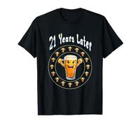 21 Years Later 21st Birthday Meme apparel Then vs Now Humor T-Shirt