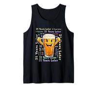 21 Years Later 21st Birthday Meme apparel Then vs Now Humor Tank Top