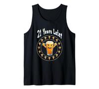 21 Years Later 21st Birthday Meme apparel Then vs Now Humor Tank Top