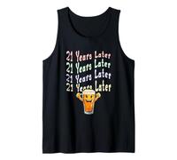 21 Years Later 21st Birthday Meme apparel Then vs Now Humor Tank Top