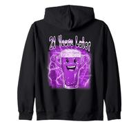 21 Years Later 21st Birthday Meme apparel Then vs Now Humor Zip Hoodie