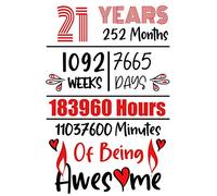 21 Years Of Being Awesome: 21st Birthday Gift, Funny Notebook Planner Gift For Family And Friends, 100 pages, Matte Finish 6 in x 9 in (15.2 x 22.9 cm) (Funny Journal Gifts 21 Year Old)