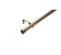 (210 - 320 cm, Antique Brass (Stopper Finial)) Lister Cartwright 28mm Antique Brass Adjustable Telescopic Extendable Metal Curtain Pole Set with Finial Voile Easy fit to Outdoor, Bedroom, Living Ro