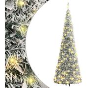 (210 cm) vidaXL Artificial Christmas Tree Xmas Tree Decor Pop-up Flocked Snow 50 LEDs
