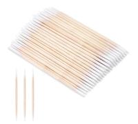 210 Count Cotton Swab, 7CM Cotton Double Swabs Pointed Tip, Sturdy Cotton Swabs with Bamboo Handle for Eyebrow Tattoo Beauty Make-up Color Nail Seam Dedicated Dirty Picking