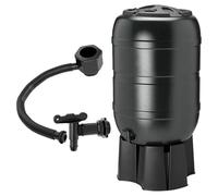 210 Litre Large Black Water Butt For Outdoor Gardens