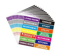 210 Pcs Moving Labels, 14 Colors Color Coded Stickers, Fragile Sticker, Packing Labels for Moving Boxes House Essentials (25x101mm)