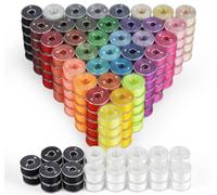 210 Pcs Prewound Bobbins Thread, 36 Colours Sewing Machine Bobbins Set | 50 Yards 40S2 Polyester Thread, Size A Class 15 Prewound Bobbins for Brother/Singer/Janome/Embroidery Machine