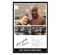 (210) Ricky Hatton & Frank Bruno Boxing Legends Signed A4 Photograph (21 X 297 CM) Art Work Wall Art Display Great Gift Idea (REPRINT) #####