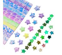 210 Sheet Heart Luminous Folding Paper System - Star Art Strips, Creative DIY Craft Activity Accessory, Artistic Skill Development Material for Classes Holiday Party Favors Classroom Rewards Use