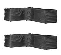 vidaXL L-Shaped Garden Furniture Covers 2 pcs 16 Eyelets 210x260x80 cm, Black