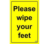 210 x 297mm Please Wipe Your Feet - Rigid Plastic Sign