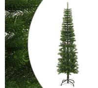 (210 x 56 cm) vidaXL Artificial Slim Christmas Tree with Stand PE Christmas Tree Multi Sizes