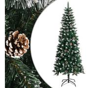(210 x 86 cm) vidaXL Artificial Christmas Tree with Stand Christmas Decoration Green PVC