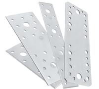210 x 90 x 2.5mm Flat Joining Metal Plates Brackets ( Pack of: 2 ) Galvanised Steel
