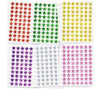 2100 Pcs Colorful Star Stickers, 6 Colors Kids Reward Small Star Stickers, Sparkly Holographic Stickers, Suitable for Behavior Charts, Student Planners, School Classroom Supplies and DIY Handicrafts