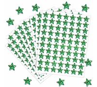 2100 Pcs Star Stickers, Glitter Star Stickers for Reward Chart 30 Sheets Reward Sticker, Holographic Rainbow Stickers Teachers for Calendar Students Classroom Office (Green)