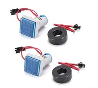 2100a 3in1 22mm Current Digital 2pcs Ammeter Frequency Meter Having Blue Display for Ac Voltmeter Voltage 50500v Led and 2075hz Frequ