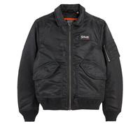 Removable Badge Bomber Jacket Black M