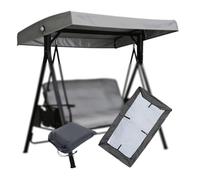 210D Coated Oxford Fabric Canopy for Swing 75 X 47 X 7.8 in Waterproof, UV-resistant Porch Swing Canopy for Lawn Garden ,DarkGray