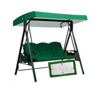210D Coated Oxford Fabric Outdoor Swing Canopy Replacement 75 X 47 X 7.8 in Waterproof, UV-resistant Outdoor Swing Chair Canopy for Lawn Garden ,Green