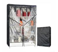 210D Heavy Duty Wire Shelf Cover Featuring Double Zipper Access for Easy Item Retrieval and Protection Against Dust and Moisture (48x24x71inch)