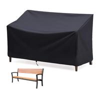 210D Outdoor Bench Cover, Waterproof Outdoor Patio Furniture Cover for 3 Seater Bench, Durable Oxford Fabric Cover for Garden Sofa, 64"