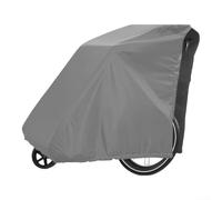 210D Oxford Bike Trailer Cover, Waterproof PU Coated Fabric With | Windproof Drawstring, for Qeridoo for burley for thule Single Double Dog Trailers, Outdoor Dustproof Protection, Grey