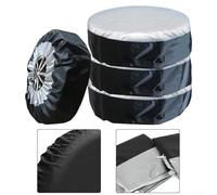 210D Oxford Cloth Car Spare Tire Covers, Auto Wheel Protection Cover, Compact And Portable, User-Friendly Design, For Diameter 80CM/31in(black 65 * 37cm)