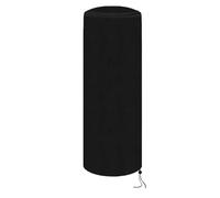 210D Oxford Cloth Circular Air Heater Cover, Waterproof 50x120cm Furniture Protector Patio Heater Cover(Black)