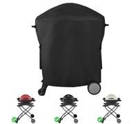 210d Oxford Cloth for Weber Cover Snug-fit Bag Q1000 Q2000 Series - Hydrophobic Tear-Resistant Having BBQ Cover for Storage Grill (54 x 76 x 69 cm Black)