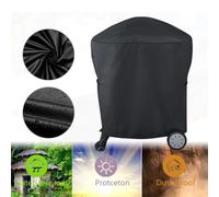 210D Oxford Cloth Grill Cover for Weber Q1000 & Q2000 Series - Waterproof, Dustproof, Snug-Fit BBQ Cover (54 x 76 x 69 cm, Black, 1-Piece)