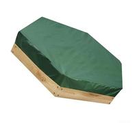 210D Oxford Cloth Outdoor Sandpit Cover, Green Hexagonal Garden Play Box Protector, Weather Resistant Patio Furniture Dust Sheet for Kids Yard, 3 Sizes(180 * 150 * 20cm)