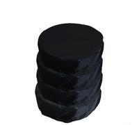 210D Oxford Cloth Protective Cover for Car Spare Tire with Adjustable Drawstring to Keep Tires Dustproof and Shielded from Weather (black 65 * 37cm)