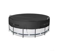 210D Oxford Cloth Round Pool Cover for 8/10/12FT Pools, Weather Resistant Design, Effective UV Protection and Debris Prevention (8ft)