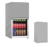 210D Oxford Cloth Vertical Refrigerator Cover Household Beverage Fridge Protective Cover Dustproof Waterproof Black Heavy Duty(77x84x158cm)