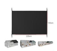 210D Oxford Fabric Chicken Cage Cover, 220 x 145 cm Waterproof Poultry Enclosure Tarp with UV Protection, Breathable & Tear-Resistant for Outdoor Chicken Coops and Backyard Poultry Keeping(A)