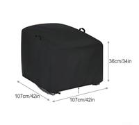 210D Oxford Outdoor Egg Rocking Chair Cover with Elastic Hem - Waterproof, UV-Resistant & Windproof for Patio, Garden, or Balcony Use (Black, 44(42 * 42 * 34 in)