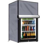 210D Oxford Outdoor Refrigerator Cover, Heavy Duty Waterproof Upright Fridge Cover, For Protecting Upright Freezers/Beverage Refrigerator (58 * 58 * 142CM,grey)