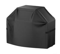 210D Polyester Gas Grill Cover for 3-Burner and 4-Burner Barbecues - Waterproof, UV-Resistant, Ventilated Mesh Design with Adjustable Straps and Built-in Storage Pocket